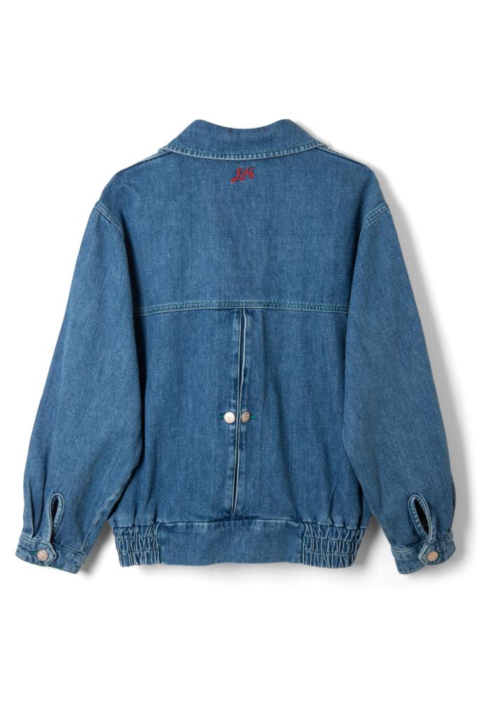 Denim | Women Damson Madder Claudia Bomber - Vintage Wash