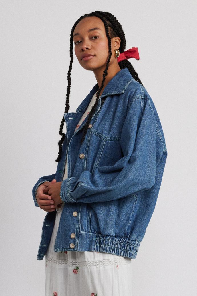 Denim | Women Damson Madder Claudia Bomber - Vintage Wash