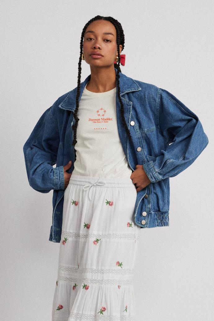 Denim | Women Damson Madder Claudia Bomber - Vintage Wash