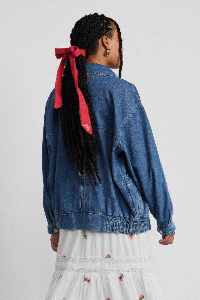 Denim | Women Damson Madder Claudia Bomber - Vintage Wash