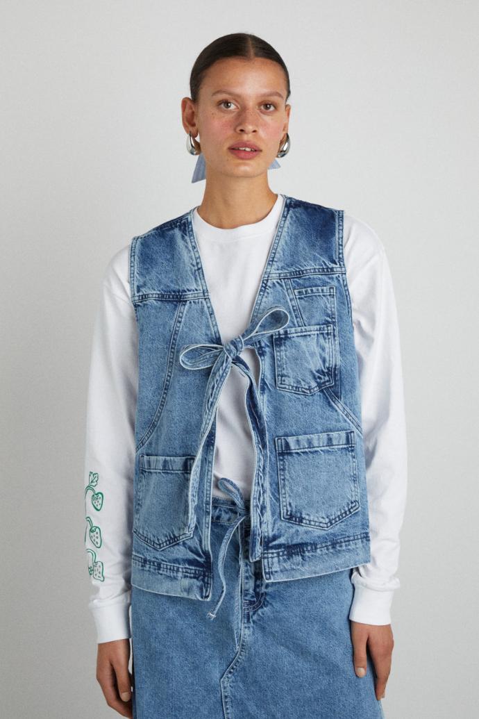 Denim | Women Damson Madder Dilly Gilet - Denim