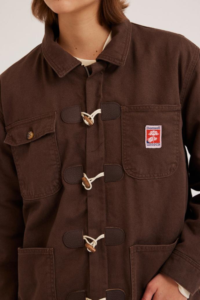 Denim | Women Damson Madder Dion Workwear Borg Shacket - Chocolate