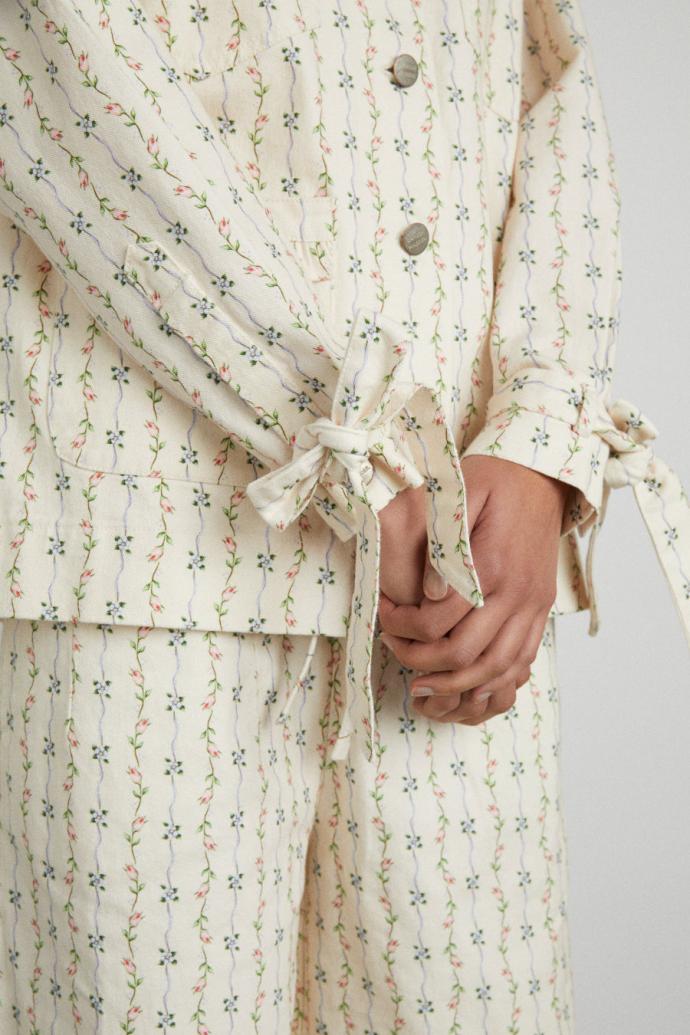 Denim | Women Damson Madder Goodnature Denim Shacket - Floral Stripe