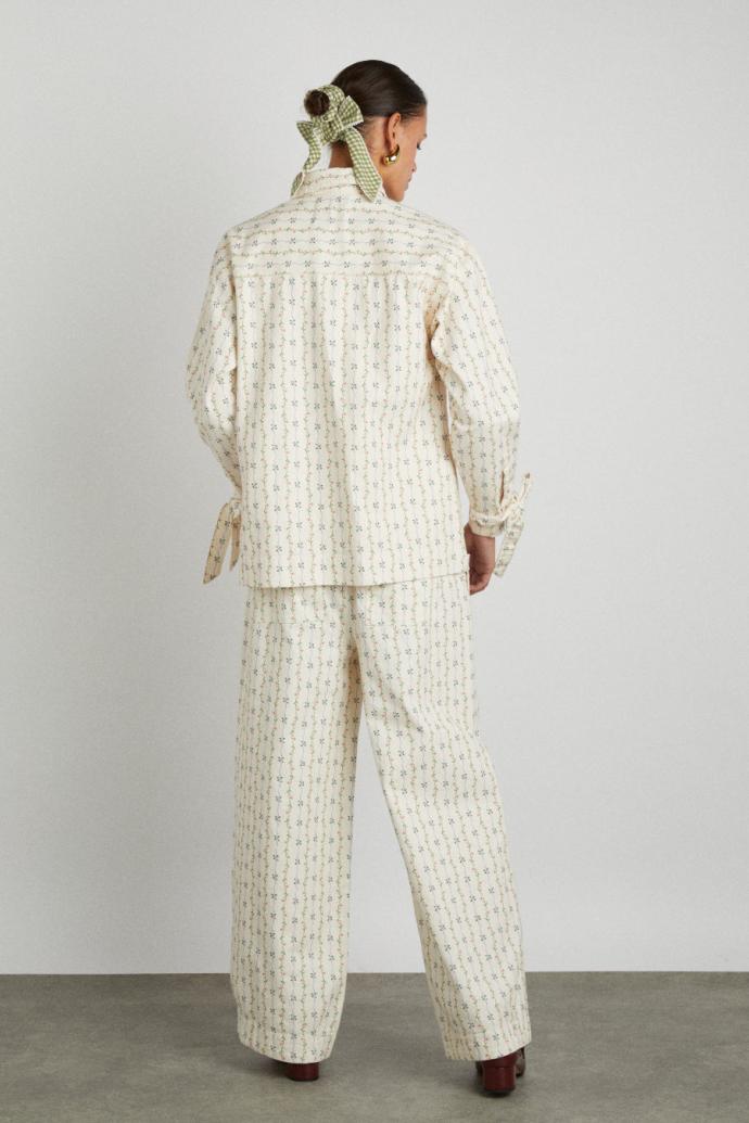 Denim | Women Damson Madder Goodnature Denim Shacket - Floral Stripe