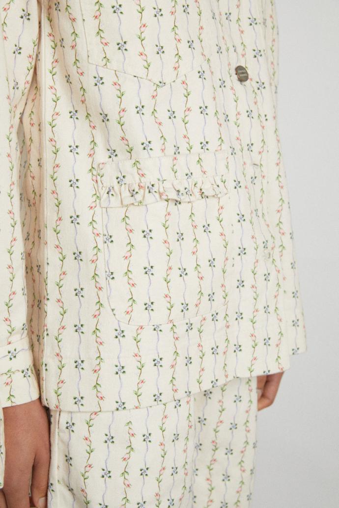 Denim | Women Damson Madder Goodnature Denim Shacket - Floral Stripe