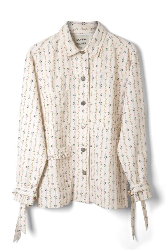 Denim | Women Damson Madder Goodnature Denim Shacket - Floral Stripe