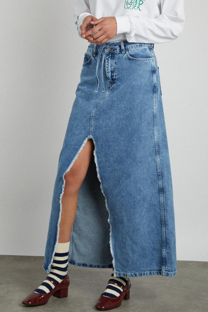 Denim | Women Damson Madder Kaia Denim Maxi Skirt