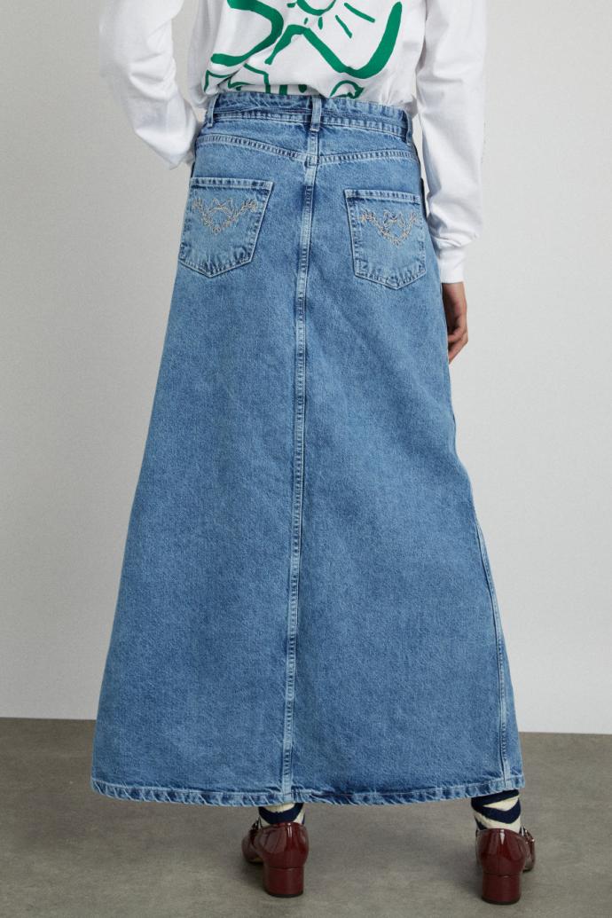 Denim | Women Damson Madder Kaia Denim Maxi Skirt