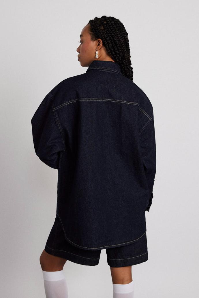 Denim | Women Damson Madder Nova Oversized Shacket - Indigo