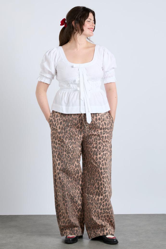 Denim | Women Damson Madder Rafe Pant - Leopard Print