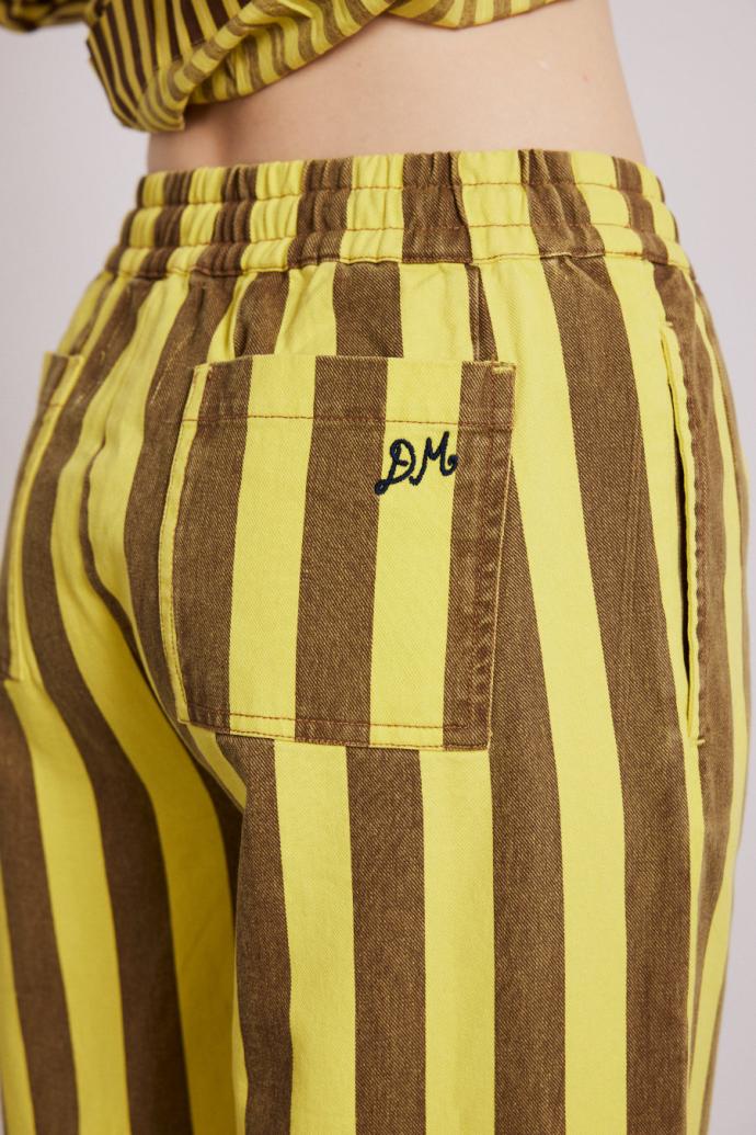 Denim | Women Damson Madder Rafe Pants - Yellow Choc Stripe
