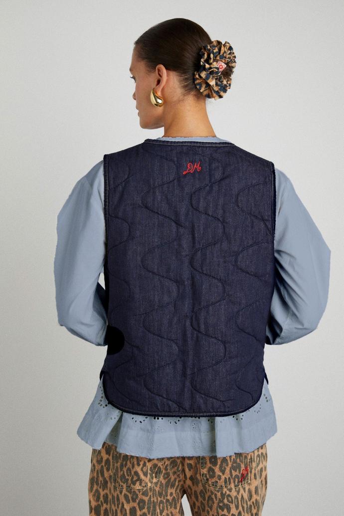 Denim | Women Damson Madder Tilly Gilet - Indigo Organic Denim