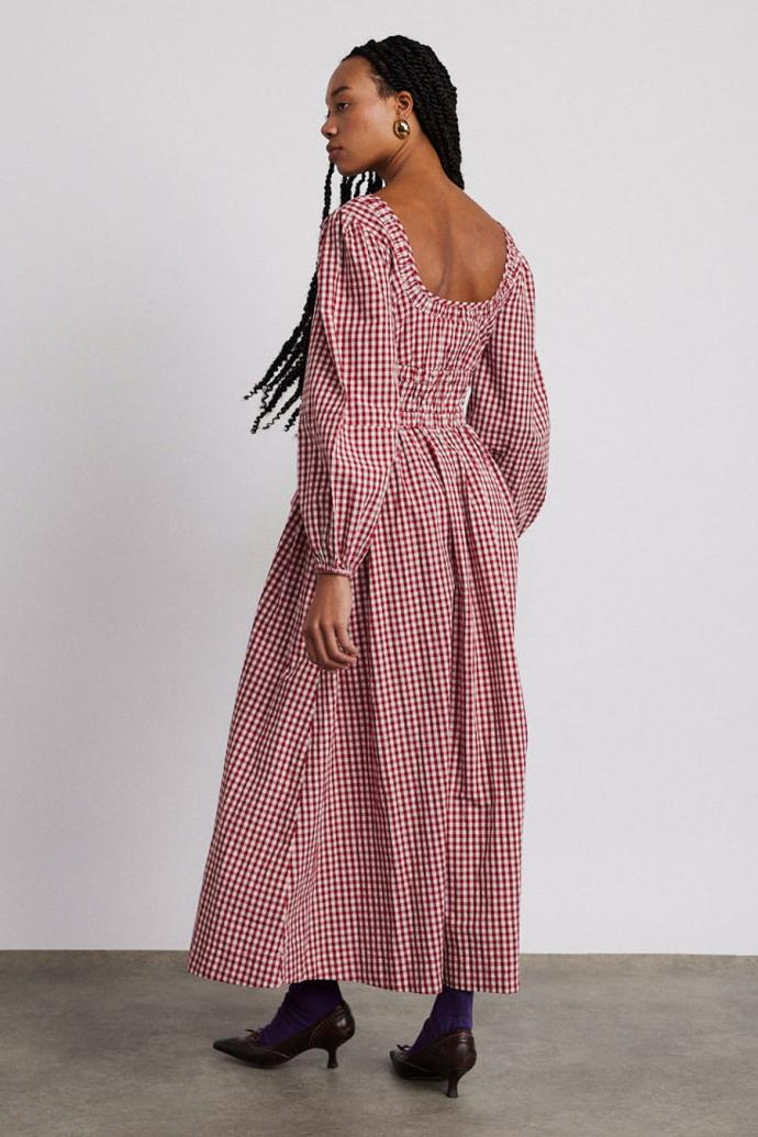 Dresses | Women Damson Madder Dakota Bow Midi Dress - Red Gingham