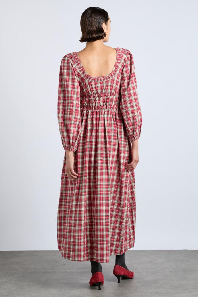 Dresses | Women Damson Madder Dakota Bow Midi Dress - Tartan