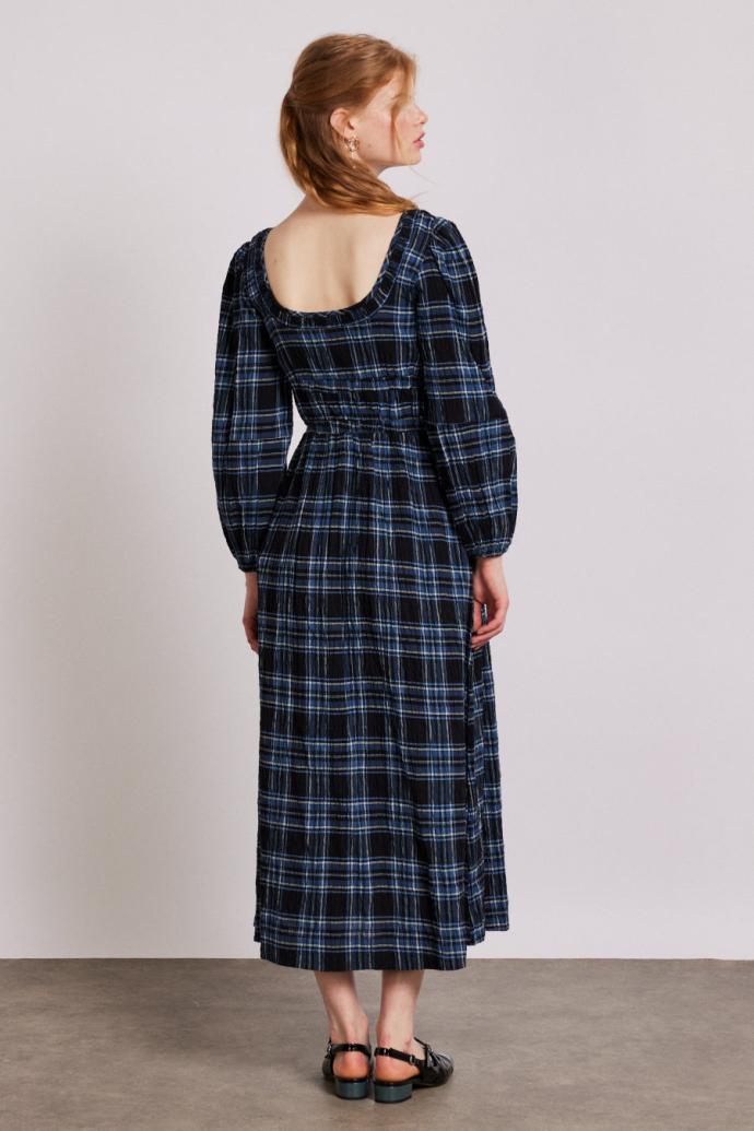 Dresses | Women Damson Madder Dakota Midi Dress - Blue Check