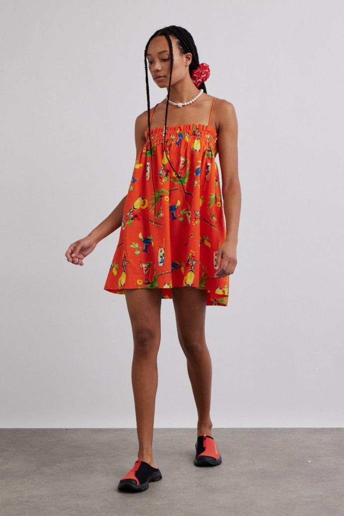 Dresses | Women Damson Madder Lila Strappy Mini Dress - Cocktail Print