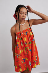 Dresses | Women Damson Madder Lila Strappy Mini Dress - Cocktail Print