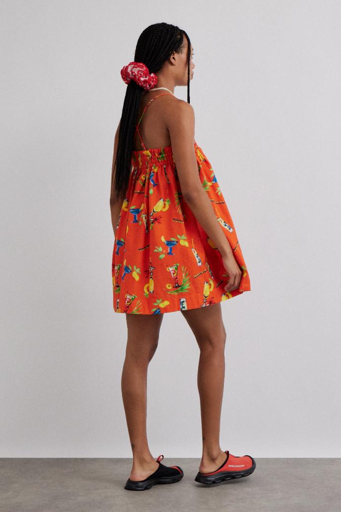 Dresses | Women Damson Madder Lila Strappy Mini Dress - Cocktail Print