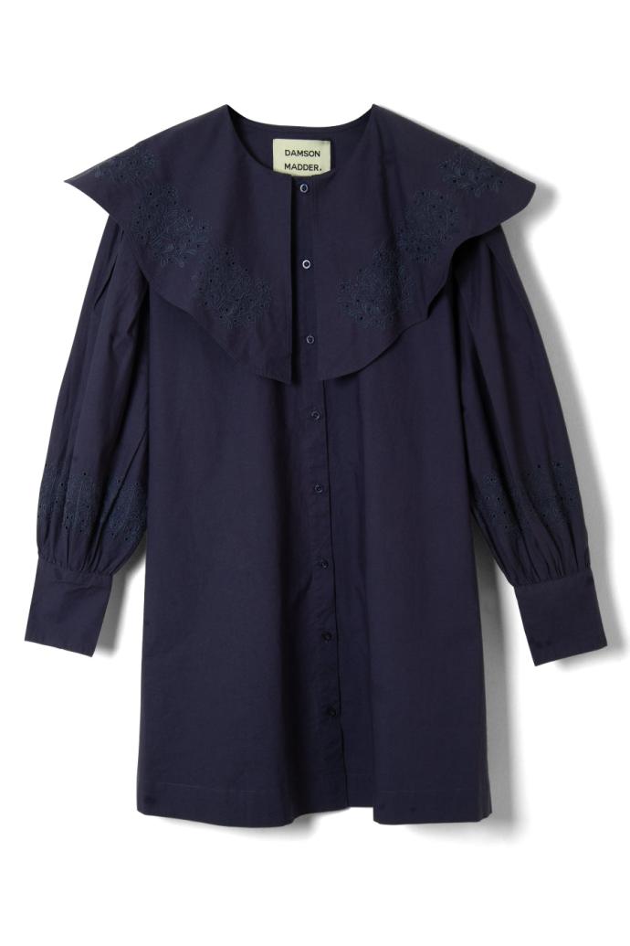 Dresses | Women Damson Madder Mimi Mini Dress - Navy Broderie