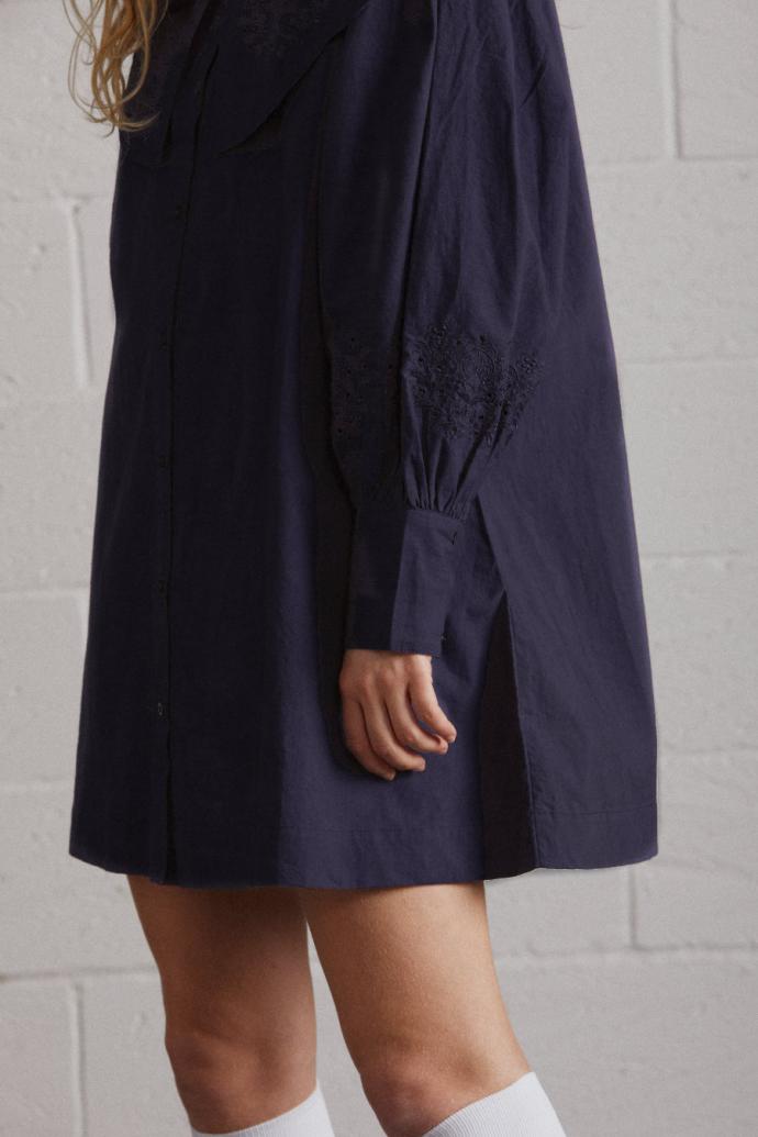 Dresses | Women Damson Madder Mimi Mini Dress - Navy Broderie