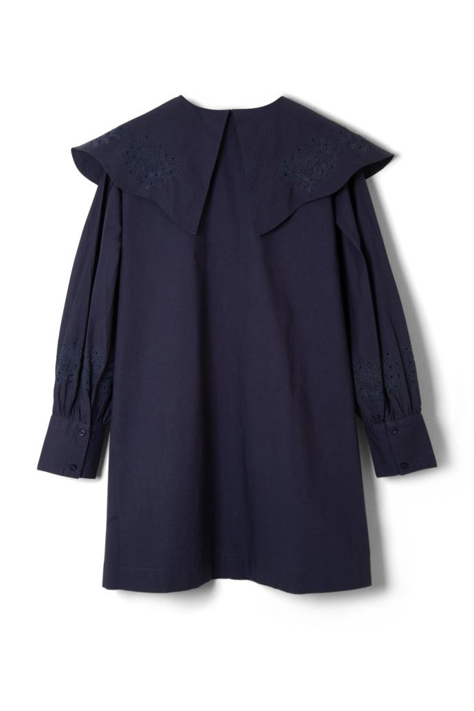 Dresses | Women Damson Madder Mimi Mini Dress - Navy Broderie