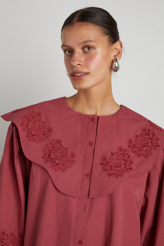 Dresses | Women Damson Madder Mimi Mini Dress - Plum Broderie