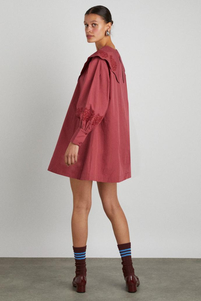 Dresses | Women Damson Madder Mimi Mini Dress - Plum Broderie