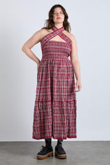 Dresses | Women Damson Madder Pia Midi Dress - Red Check