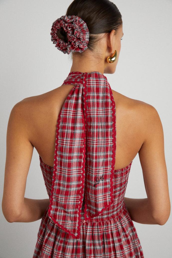 Dresses | Women Damson Madder Pia Midi Dress - Red Check