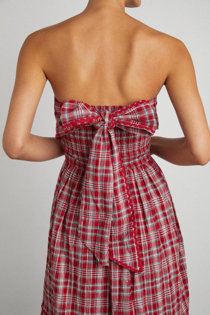 Dresses | Women Damson Madder Pia Midi Dress - Red Check