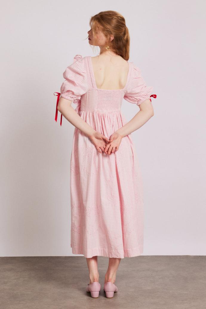 Dresses | Women Damson Madder Rhea Dress - Pink Gingham