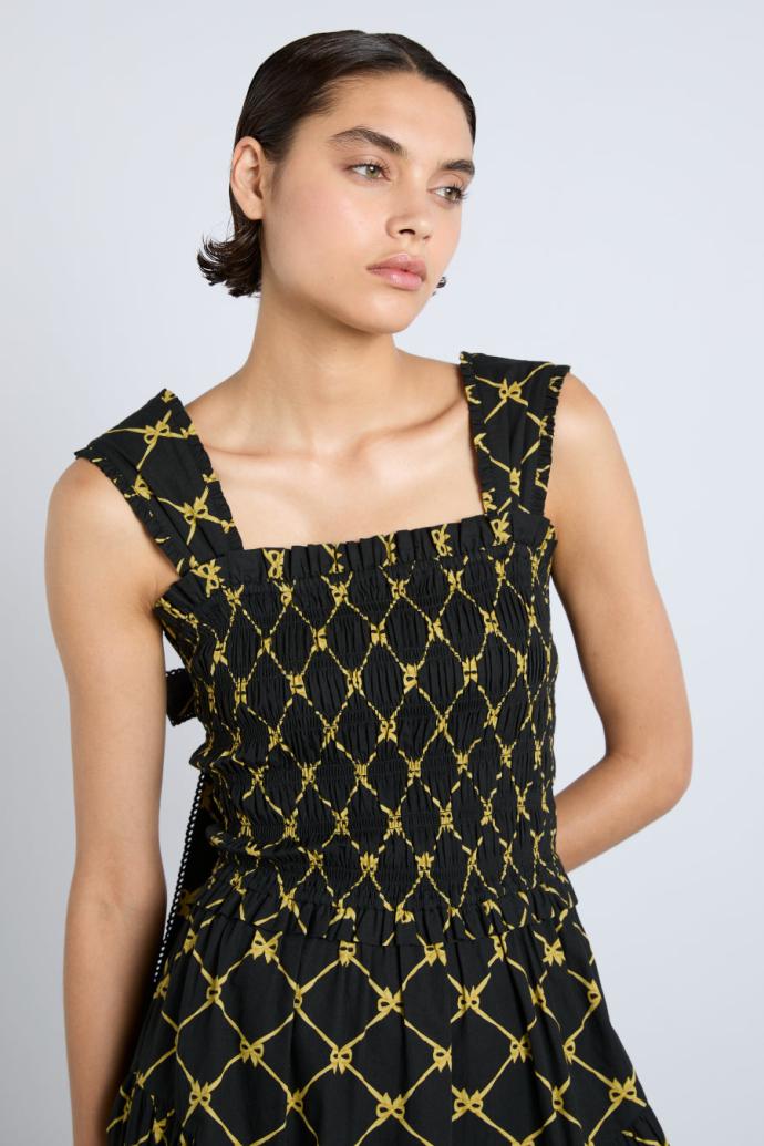 Dresses | Women Damson Madder Tish Midi Dress - Black Bow Print