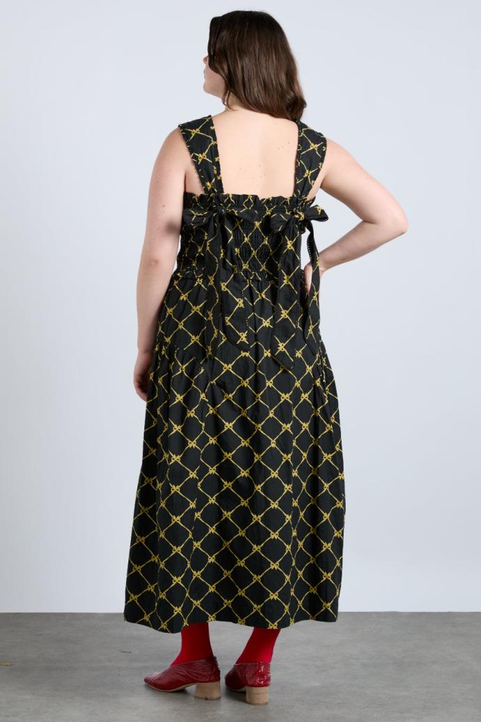 Dresses | Women Damson Madder Tish Midi Dress - Black Bow Print