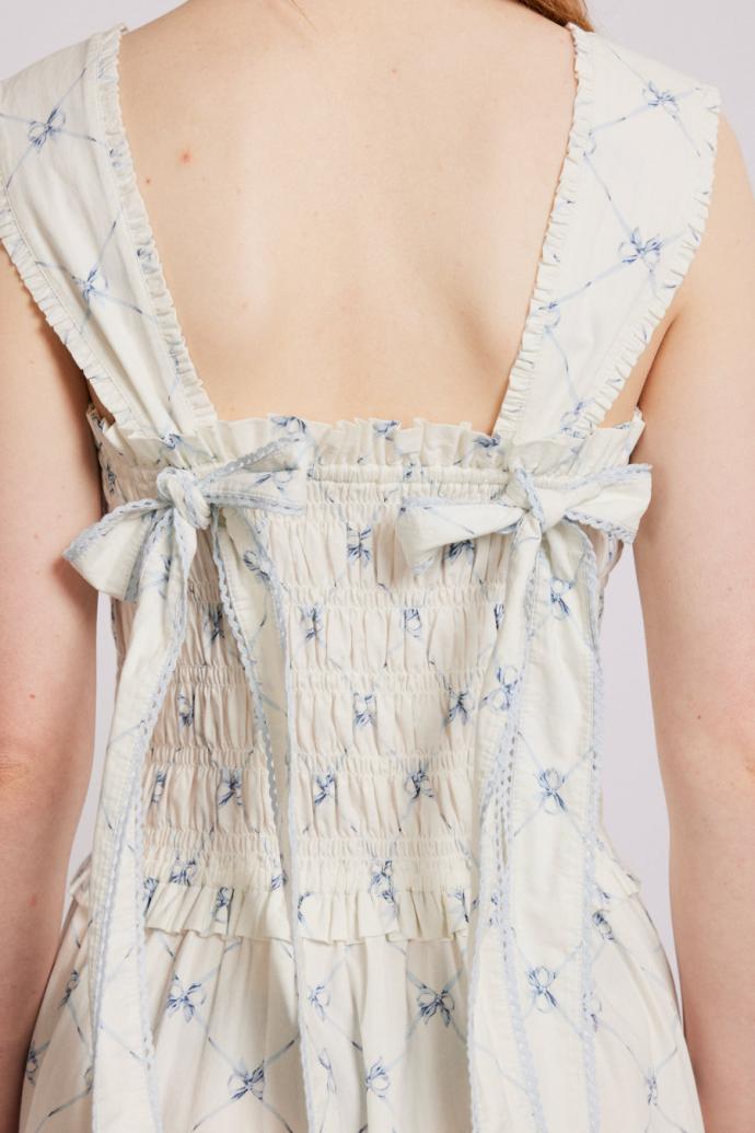 Dresses | Women Damson Madder Tish Midi Dress - White Bow Print