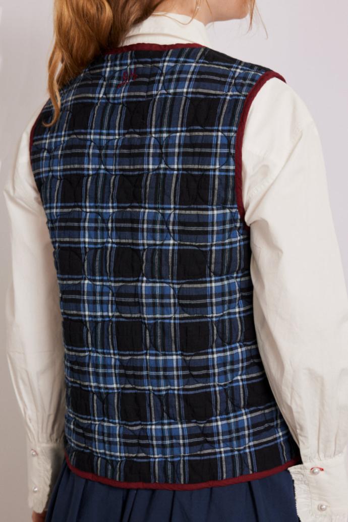Gilets | Women Damson Madder Alva Bow Gilet