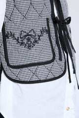 Gilets | Women Damson Madder Arte Reversible Gilet - Black Gingham