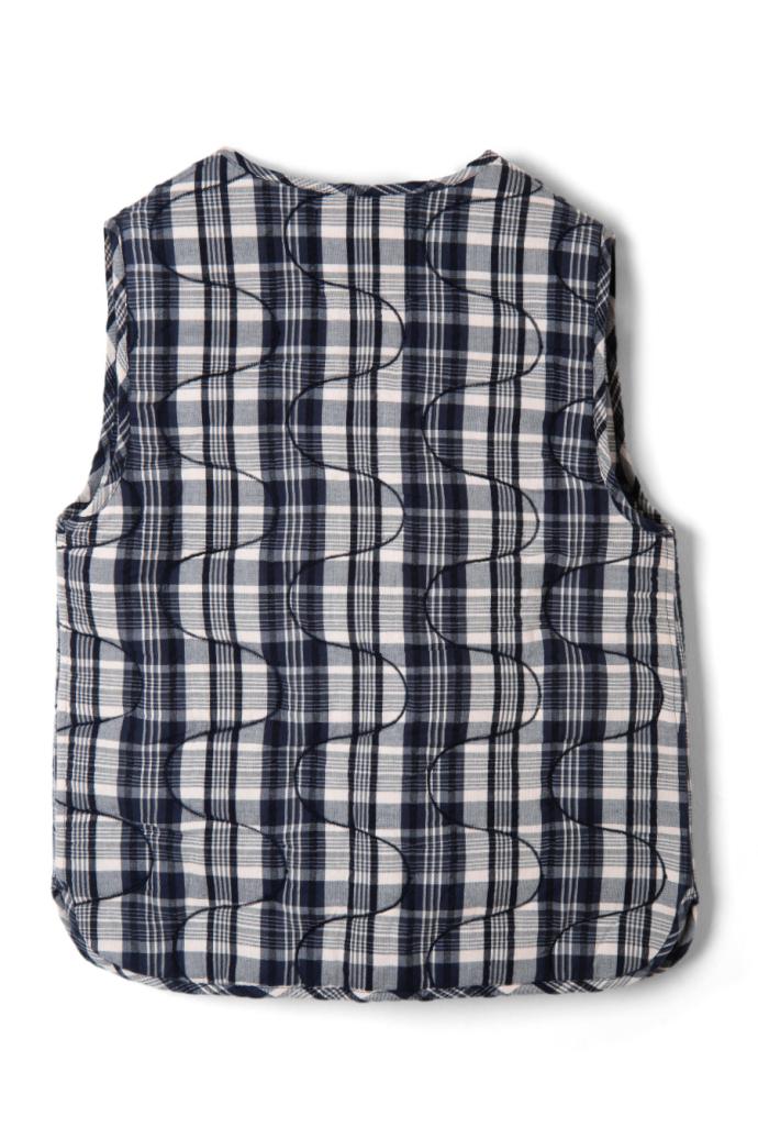 Gilets | Women Damson Madder Arte Tie Gilet - Navy Check