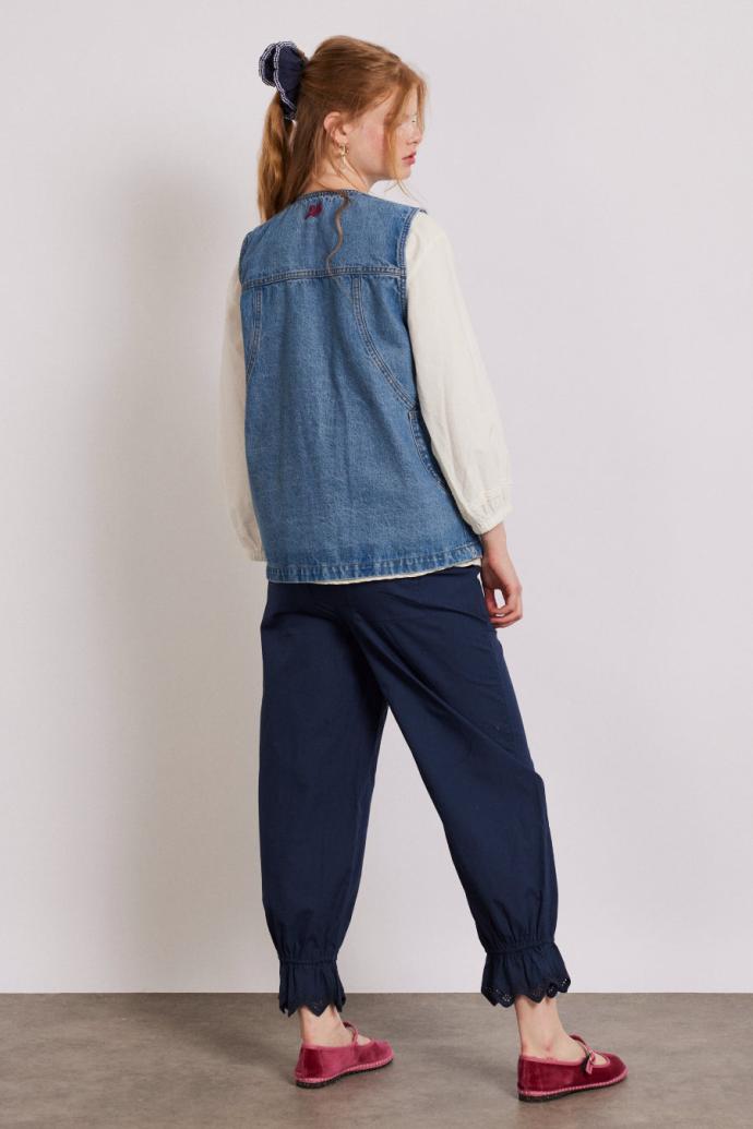 Gilets | Women Damson Madder Billie Denim Gilet - Vintage Wash