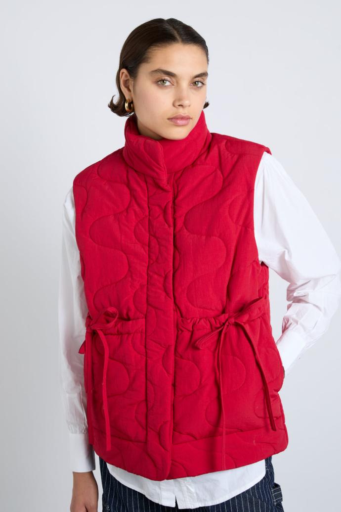 Gilets | Women Damson Madder Celeste Gilet - Chilli Red