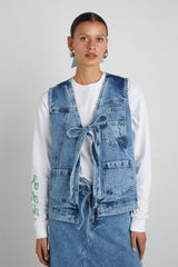 Gilets | Women Damson Madder Dilly Gilet - Denim