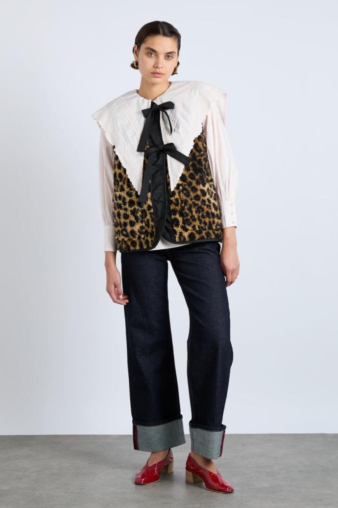 Gilets | Women Damson Madder Marta Borg Gilet - Leopard