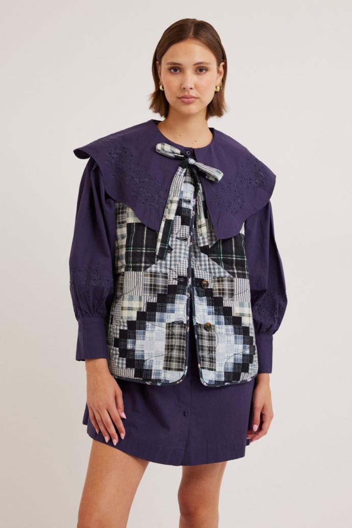 Gilets | Women Damson Madder Maxxy Gilet Liner - Quilt Patchwork