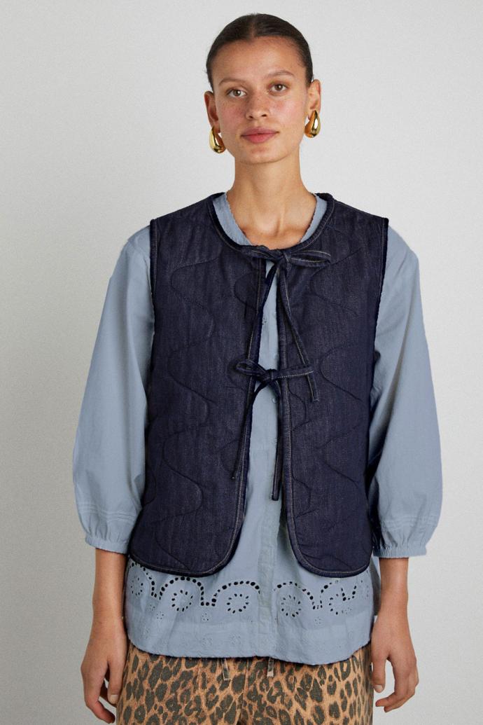 Gilets | Women Damson Madder Tilly Gilet - Indigo Organic Denim