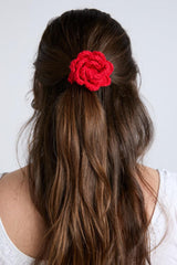 Hair Accessories | Women Damson Madder 2 Pack Crochet Flower Hair Bobbles