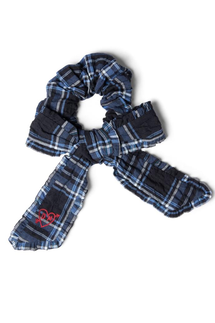 Hair Accessories | Women Damson Madder Bow Check Scrunchie