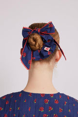 Hair Accessories | Women Damson Madder Bow Scrunchie In Rose Print
