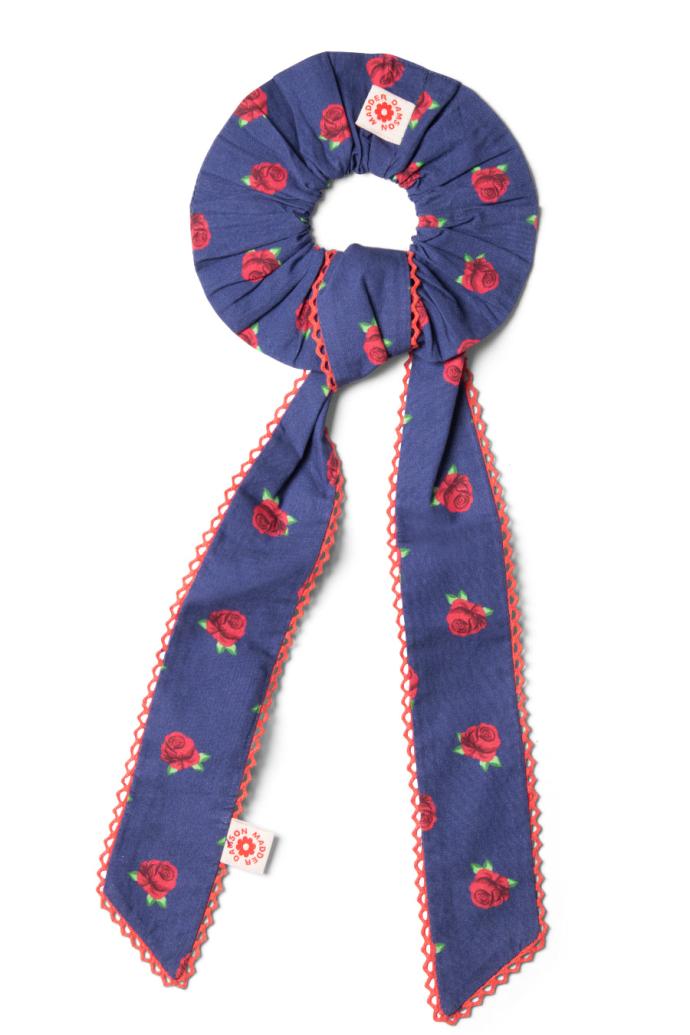 Hair Accessories | Women Damson Madder Bow Scrunchie In Rose Print