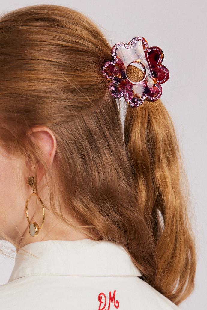 Hair Accessories | Women Damson Madder Recycled Daisy Tort Hair Clip