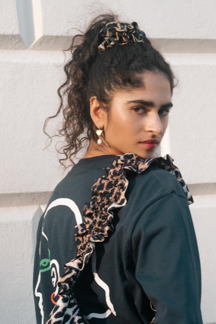 Hair Accessories | Women Damson Madder Shirred Garter Scrunchie In Leopard