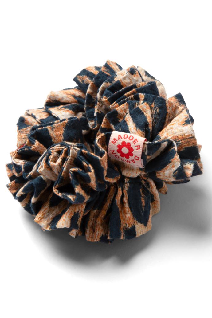 Hair Accessories | Women Damson Madder Shirred Garter Scrunchie In Leopard
